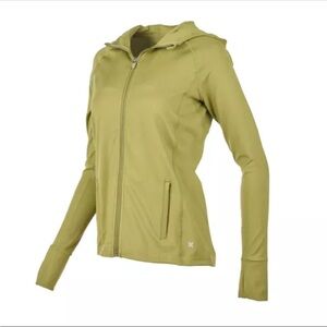 Hurley Women's Relaxed Jacket Hooded Olive Branch‎ Size Small Stretch
